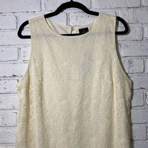 NWT Ivory lace tank
